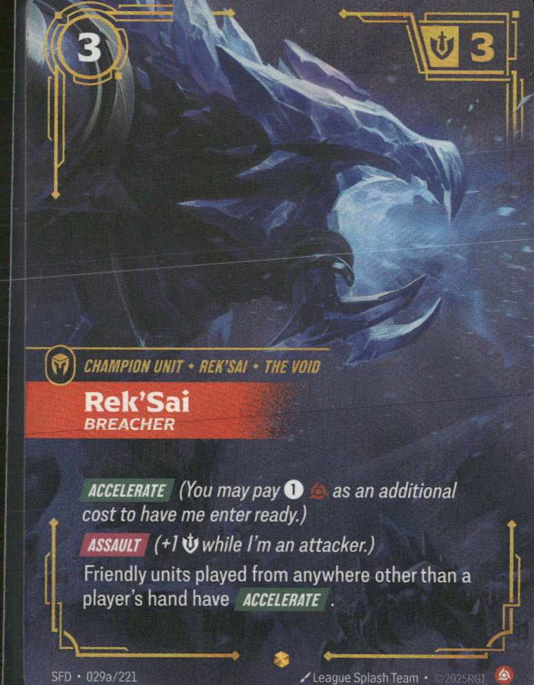 Rek'Sai #029a/221 Legendary - Riftbound Spiritforged