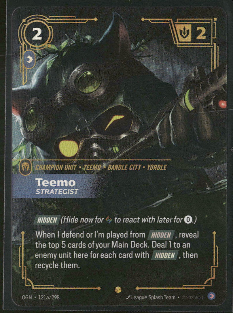 Teemo - Strategist #121a/298 Legendary - Riftbound Origins