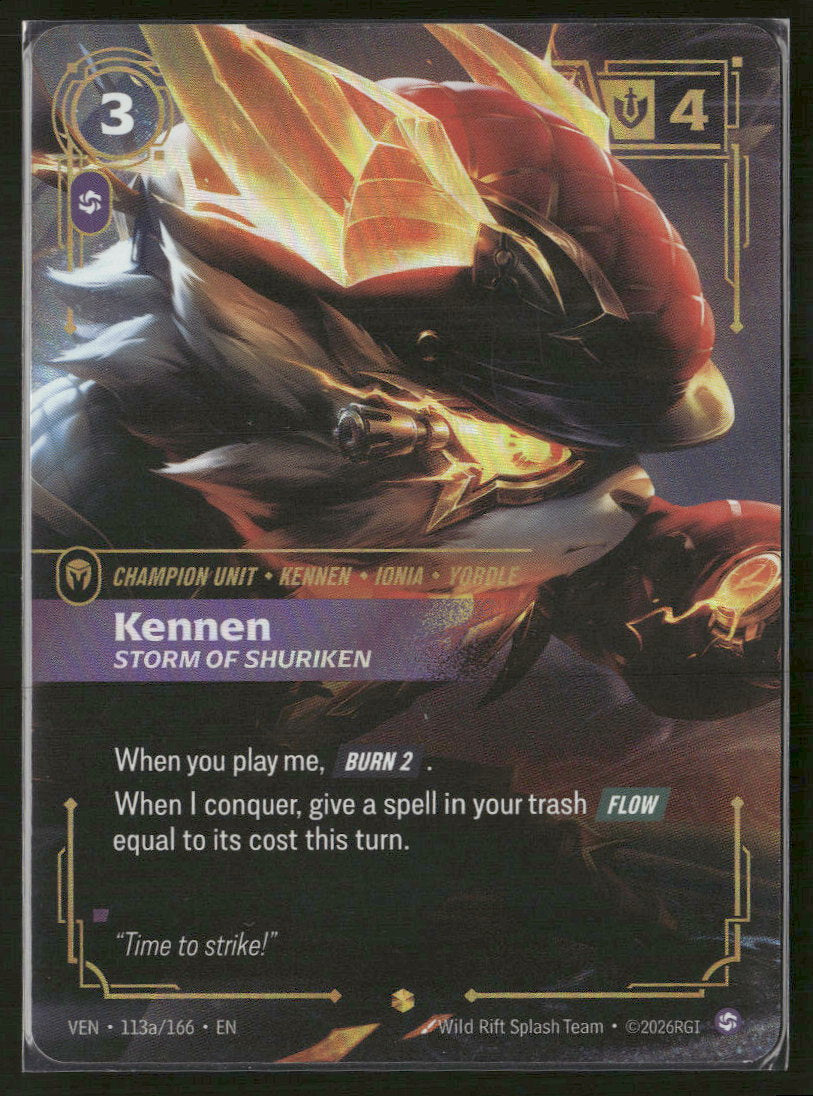 Kennen - Storm of Shuriken #113a/166 Legendary - Riftbound