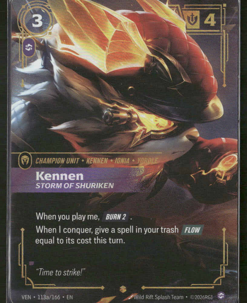 Kennen - Storm of Shuriken #113a/166 Legendary - Riftbound