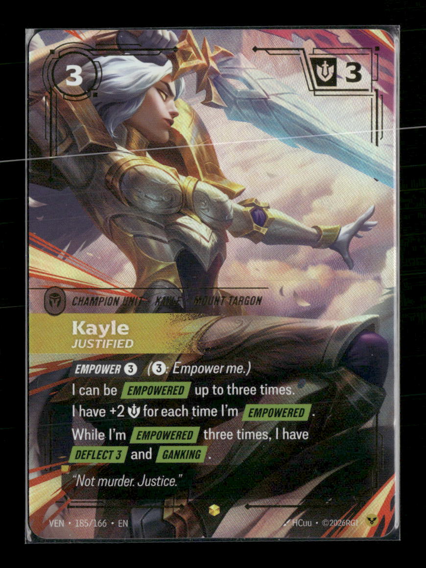 Kayle - Justified #185/166 Epic - Riftbound