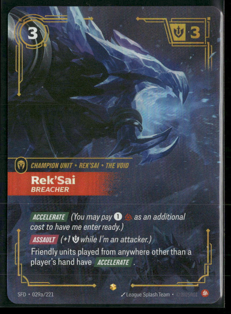 Rek'Sai #029a/221 Legendary - Riftbound Spiritforged