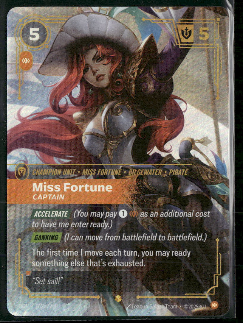Miss Fortune, Captain (Alternate Art) #162a/298 Showcase - Riftbound Origins