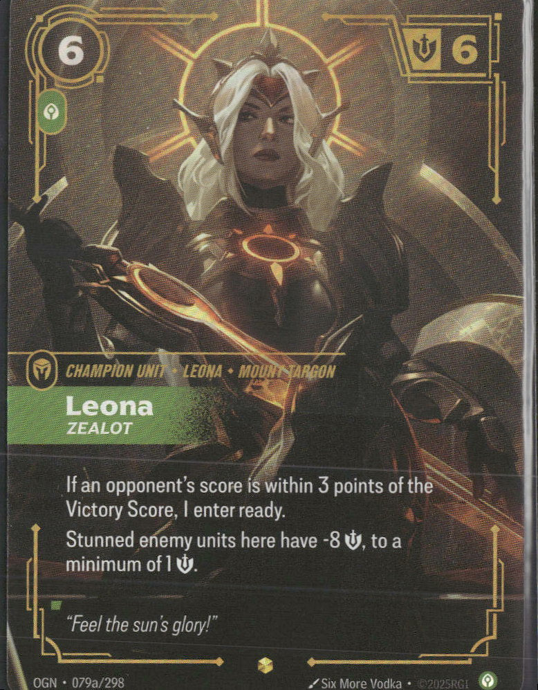 Leona, Zealot #079a/298 Legendary - Riftbound Origins