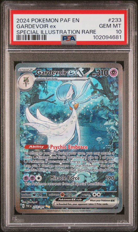 Gardevoir Ex 2024 Pokemon Paldean Fates #233 Special Illustration Rare PSA 10