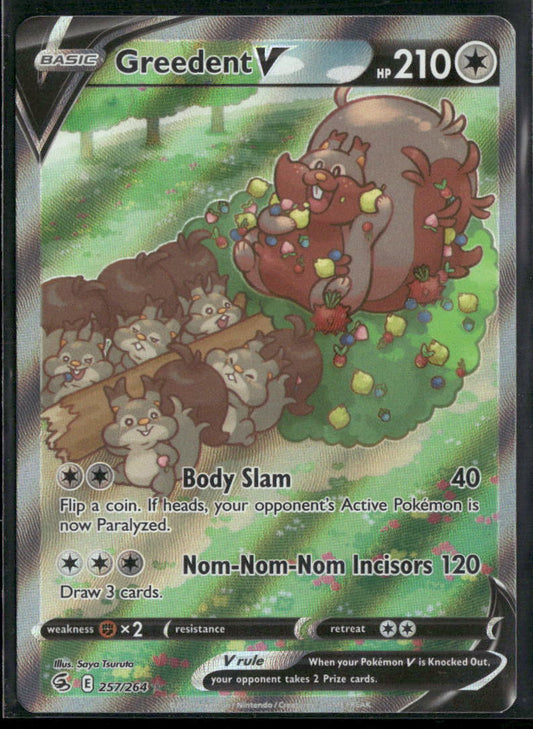 Greedent V (Alternate Full Art) SWSH08: Fusion Strike #257/264