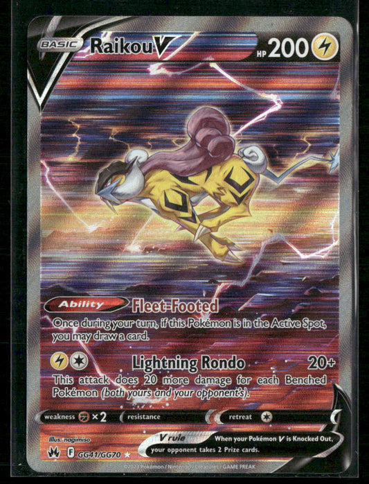 Raikou V Crown Zenith: Galarian Gallery #GG41/GG70