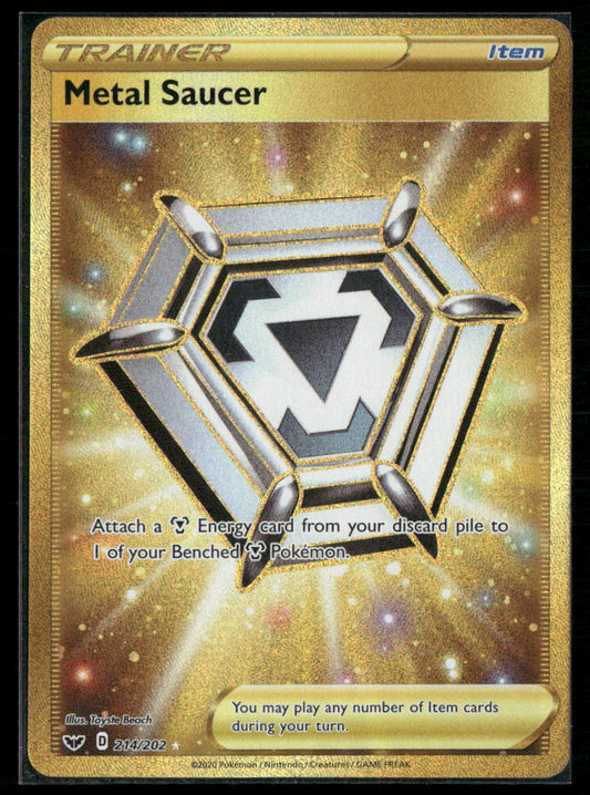 Metal Saucer (Secret) SWSH01: Sword & Shield Base Set #214/202