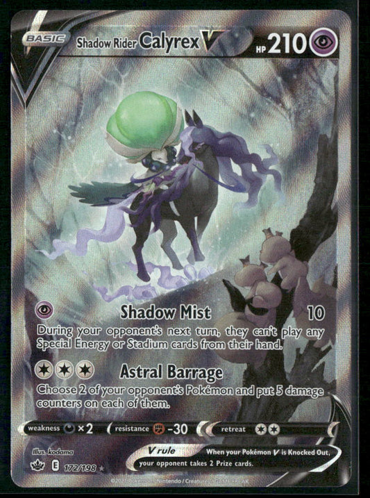 Shadow Rider Calyrex V (Alternate Full Art) SWSH06: Chilling Reign #172/198