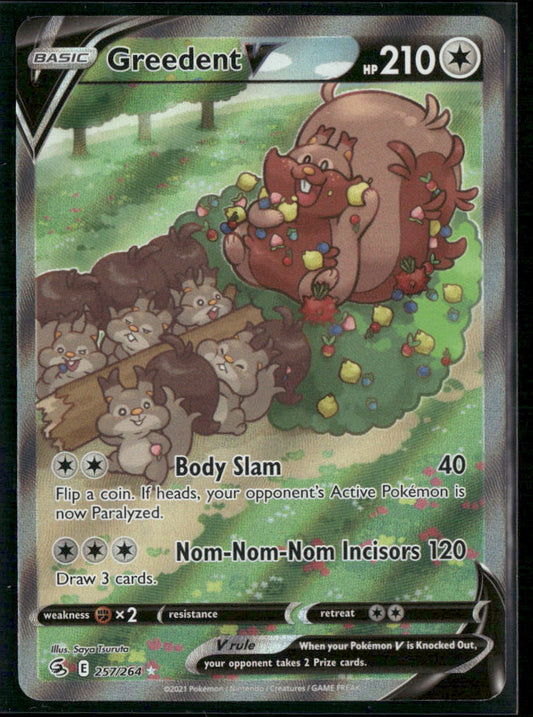 Greedent V (Alternate Full Art) SWSH08: Fusion Strike #257/264
