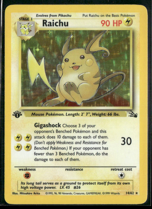 Raichu (14) Fossil #14/62 - 1st Edition