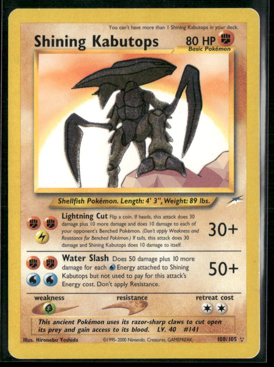 Shining Kabutops Neo Destiny #108/105