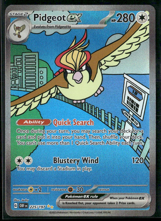 Pidgeot ex SV03: Obsidian Flames #225/197