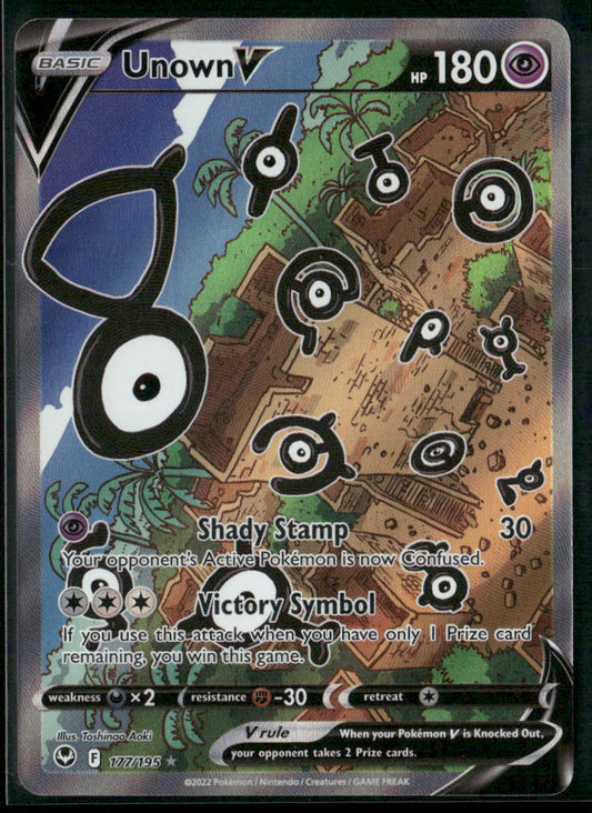 Unown V (Alternate Full Art) SWSH12: Silver Tempest #177/195