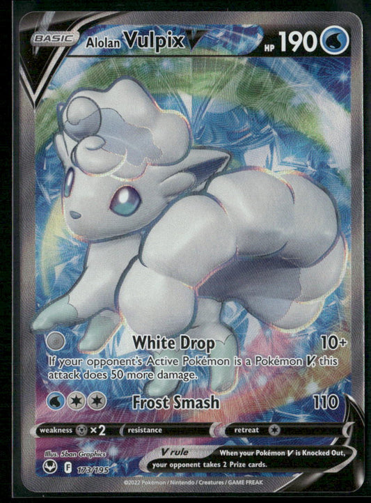 Alolan Vulpix V (Full Art) SWSH12: Silver Tempest #173/195