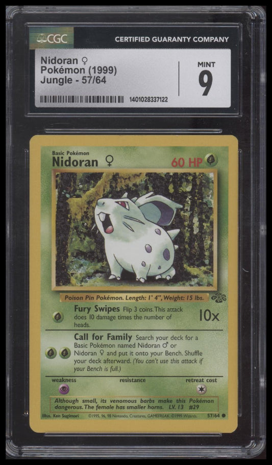 Nidoran F Jungle #57/64 - CGC 9
