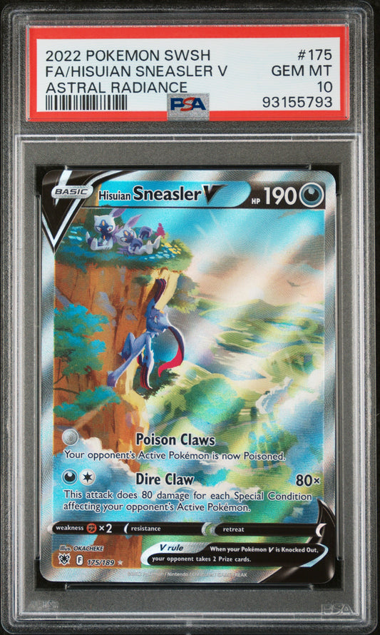 Fa/Hisuian Sneasler V 2022 Pokemon Astral Radiance #175 PSA 10