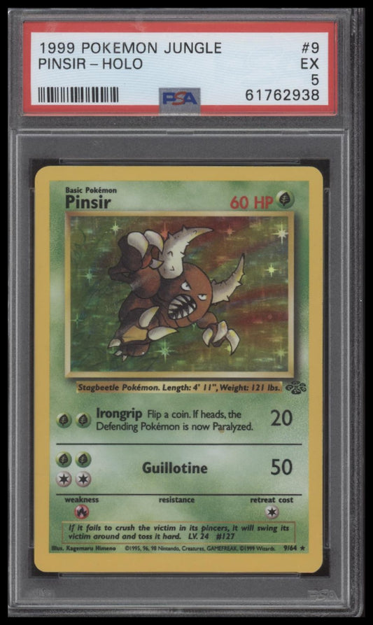 Pinsir-Holo 1999 Pokemon Jungle #9 PSA 5