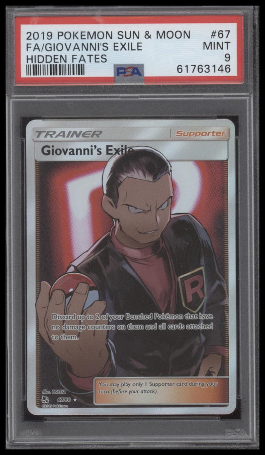 Fa/Giovanni'S Exile 2019 Pokemon Sun & Moon Hidden Fates #67 Hidden Fates PSA 9