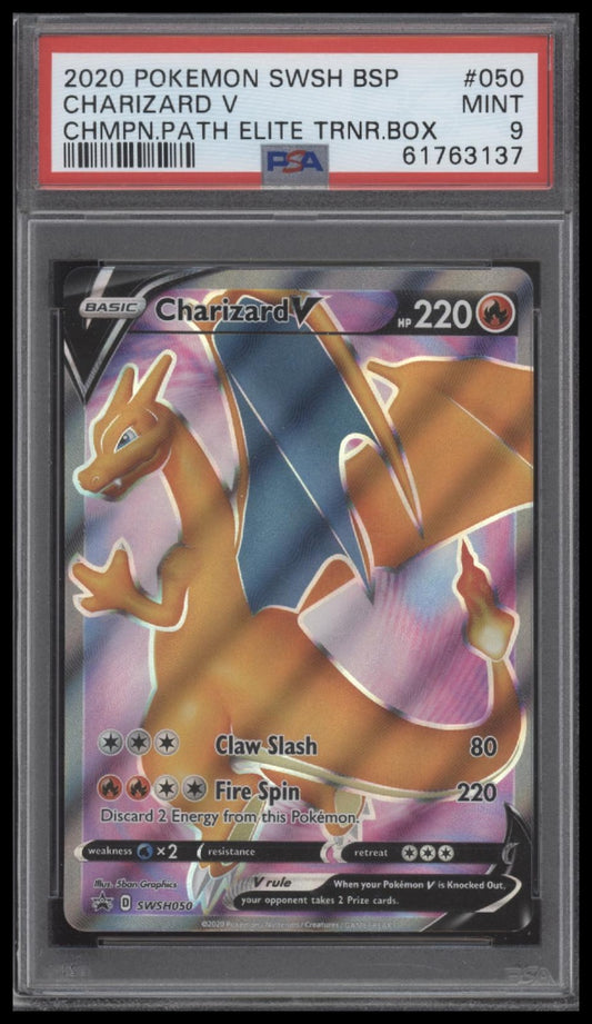 Charizard V 2020 Pokemon Swsh Black Star Promo #050 Chmpn.Path PSA 9