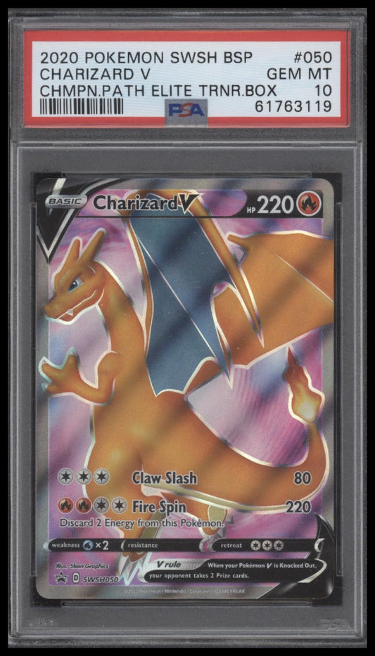 Charizard V 2020 Pokemon Swsh Black Star Promo #050  PSA 10