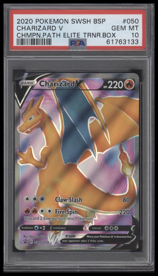 Charizard V 2020 Pokemon Swsh Black Star Promo #050 PSA 10