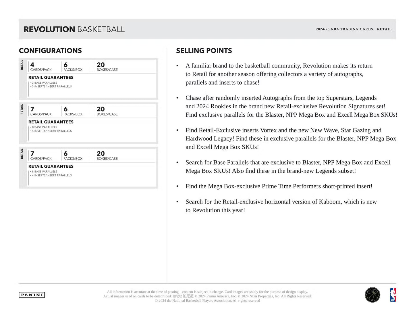 2024/25 Panini Revolution Basketball Mega Box