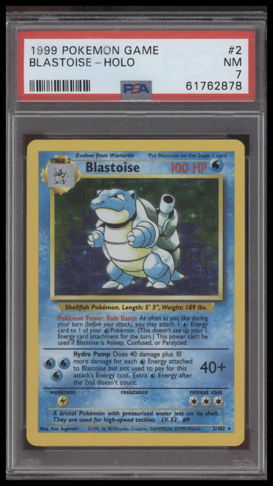 Blastoise-Holo 1999 Pokemon Game #2 PSA 7