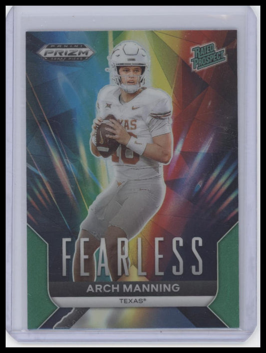 Arch Manning 2024 Panini Prizm Draft Picks #F-AM Fearless Green
