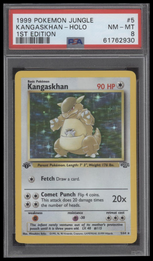 Kangaskhan-Holo 1999 Pokemon Jungle #5 1st Edition PSA 8