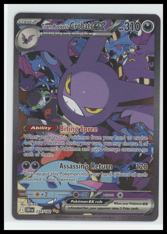 Destined Rivals #234/182 Team Rocket's Crobat ex - Front