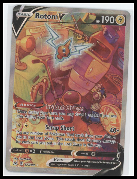 Rotom V (Alternate Full Art) SWSH11: Lost Origin #177/196 - Front