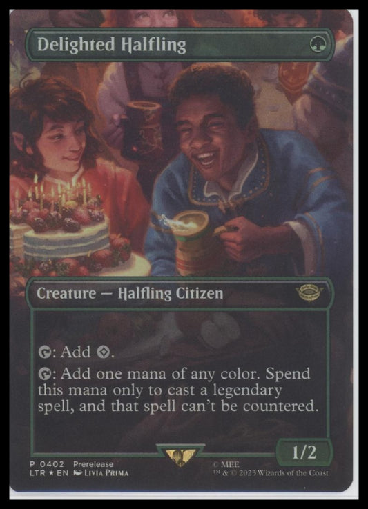 Delighted Halfling (Borderless) LOTR: #402 - Front