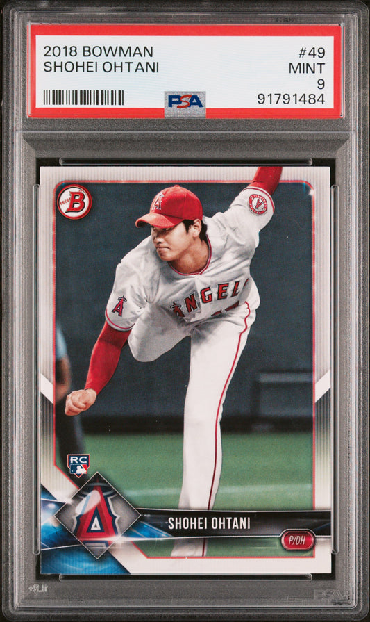 Shohei Ohtani 2018 Bowman #49 PSA 9 - Front