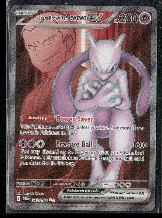 Team Rocket's Mewtwo ex SV10: Destined Rivals #213/182 - Front