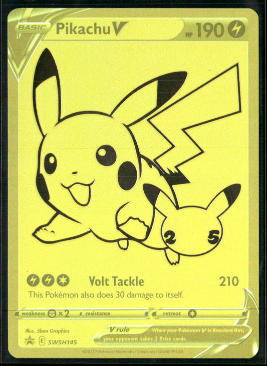 Pikachu V SWSH: Sword & Shield Promo Cards #SWSH145 - Front