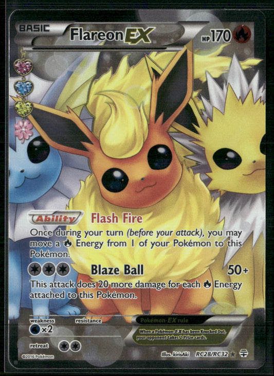 Flareon EX (Full Art) Generations: Radiant Collection #RC28/RC32 - Front