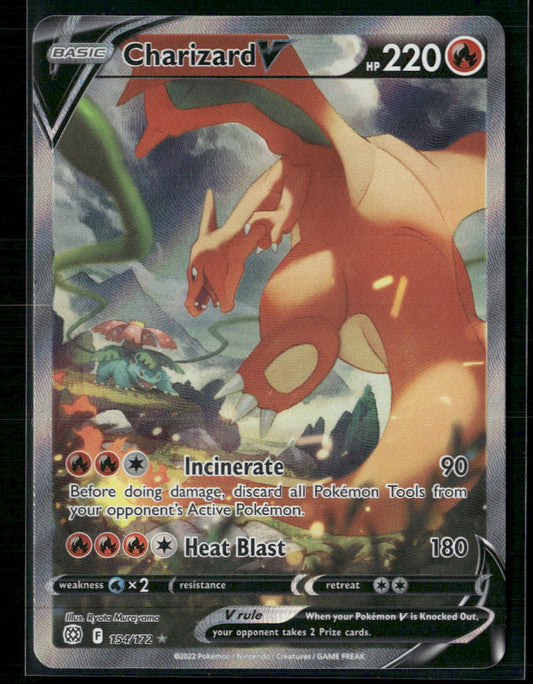 Charizard V (Alternate Full Art) SWSH09: Brilliant Stars #154/172 - Front
