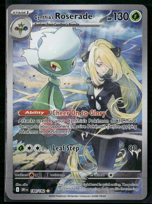 Cynthia's Roserade SV10: Destined Rivals #184/182 - Front