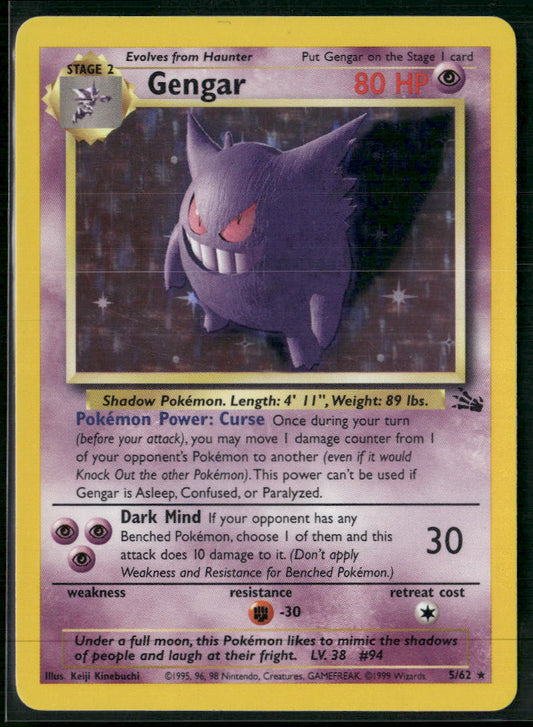 Gengar (5) Fossil #05/62 - Front