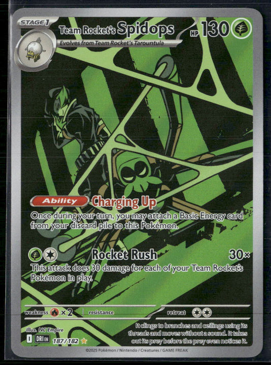Team Rocket's Spidops SV10: Destined Rivals #187/182 - Front