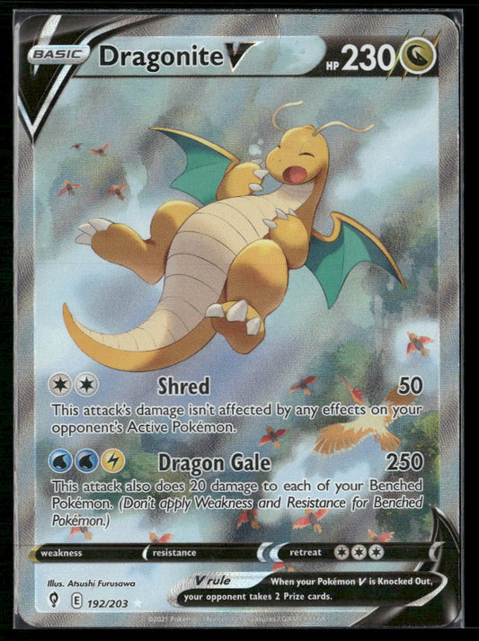 Dragonite V (Alternate Full Art) SWSH07: Evolving Skies #192/203 - Front