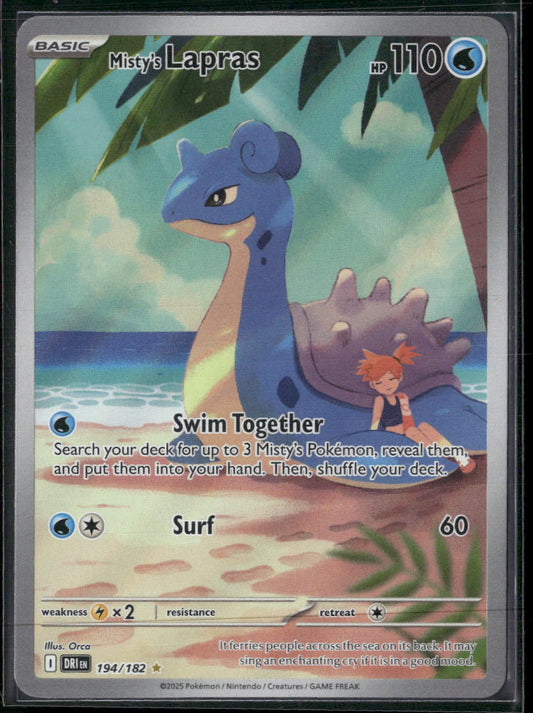 Misty's Lapras SV10: Destined Rivals #194/182 - Front