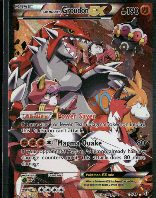 Team Magma's Groudon EX Double Crisis #15/34 - Front