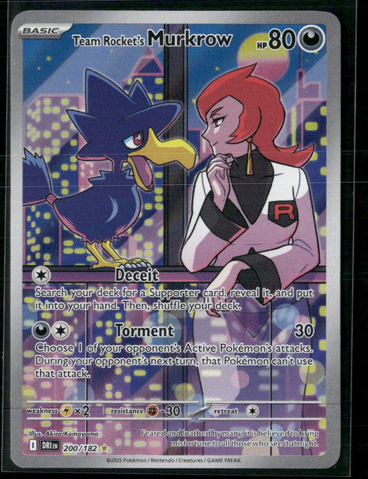 #SV10: Destined Rivals #200/182 Team Rocket's Murkrow - Front