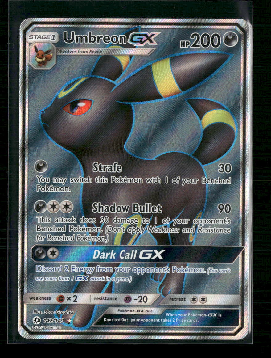 Umbreon GX (Full Art) SM Base Set #142/149 - Front