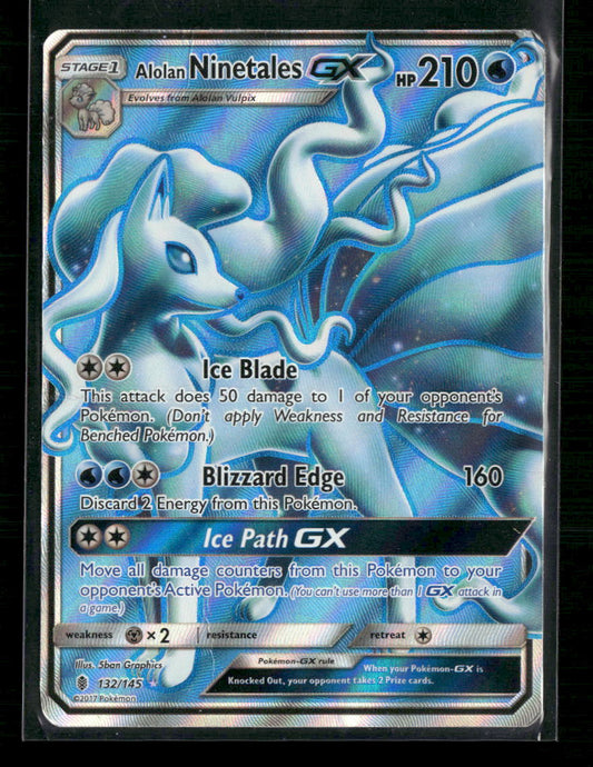 Alolan Ninetales GX (Full Art) SM - Guardians Rising #132/145 - Front