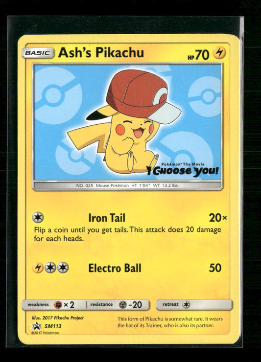 Ash's Pikachu SM Promos #SM113 - Front