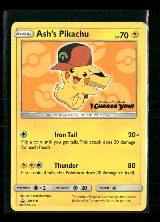 Ash's Pikachu SM Promos #SM110 - Front