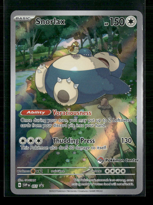 Snorlax SV: Scarlet & Violet Promo Cards #051 - Pokemon Center - Front